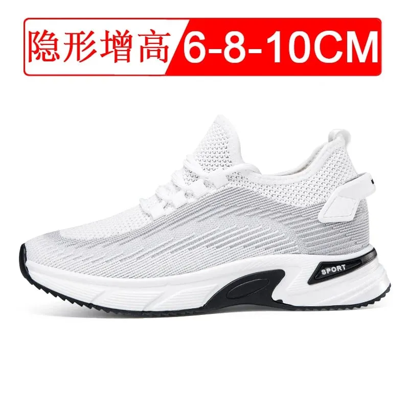Buty Podwyższające Niewidoczne Podwyższenie 8cm. Oddychające buty sportowe z siateczki podwyższające wnętrze dla butów męskich Rozmiar 6cm — image 6
