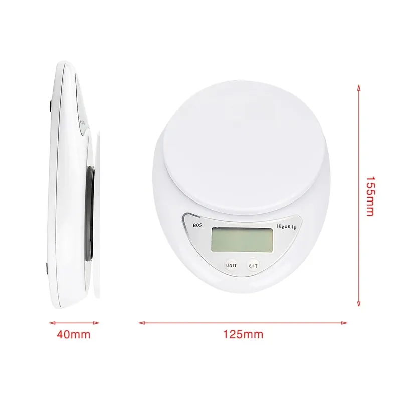5kg/1g 1kg/0.1g Portable Digital Scale LED Electronic Scales Postal Food Measuring Weight Kitchen LED Electronic Scales — image 3
