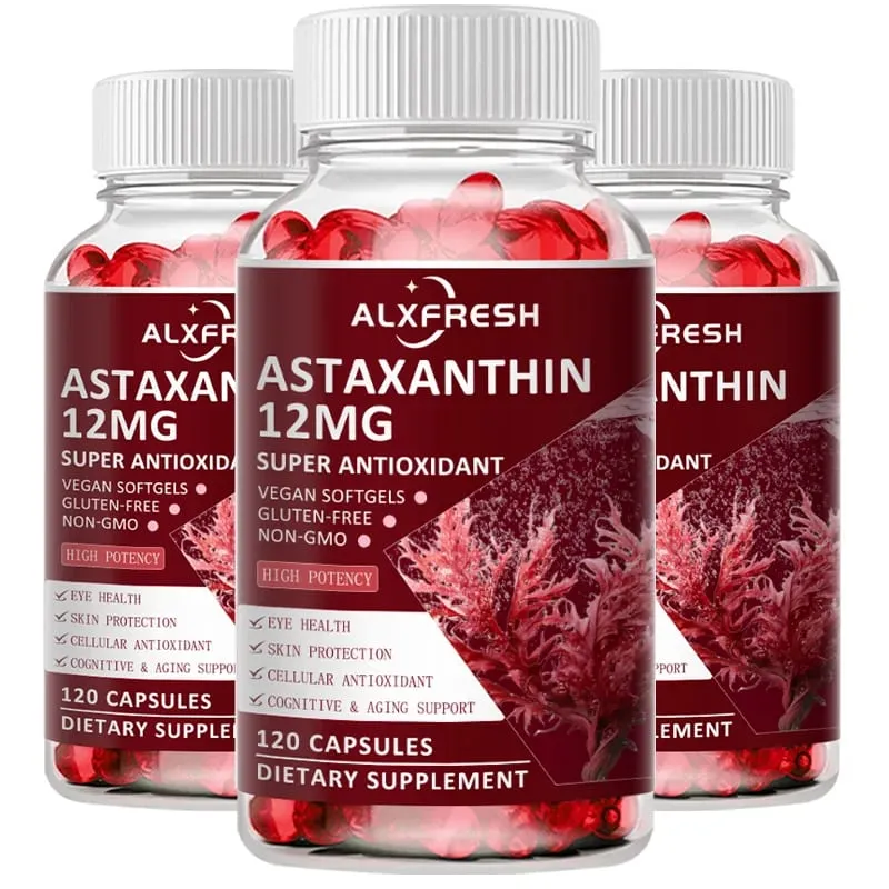 Astaxanthin Capsules For Relieve Eye Fatigue Support Skin Brain Heart Health Improve Concentration and Memory And Delay Aging — image 8