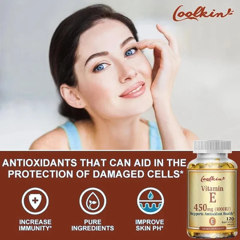 Natural Vitamin E Capsules - Brightens Skin Tightens Skin Reduce Wrinkles Anti-aging Antioxidant Supports Immune — image 5