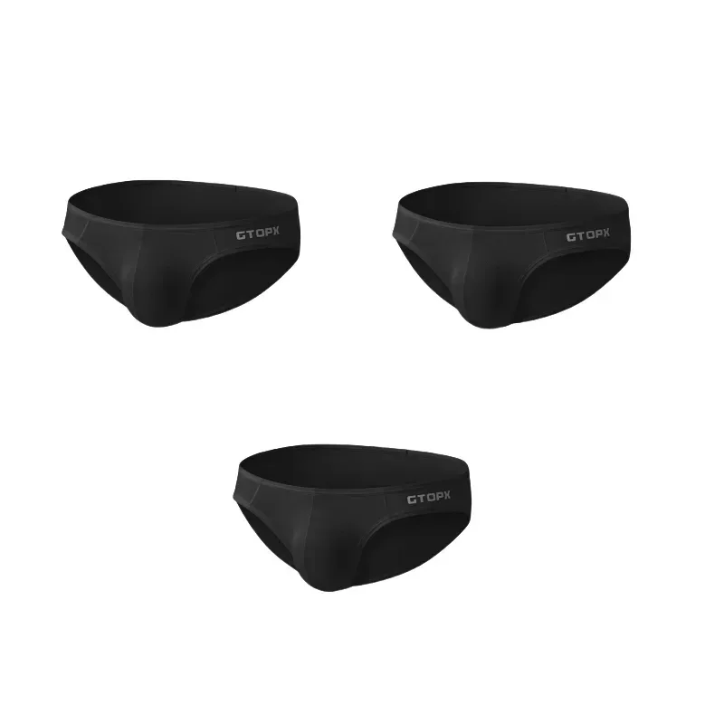 3Pack Mens Underpants Low Waist Briefs U Convex Bag Moisture-wicking Comfortable Sexy Mens Bikini — image 7