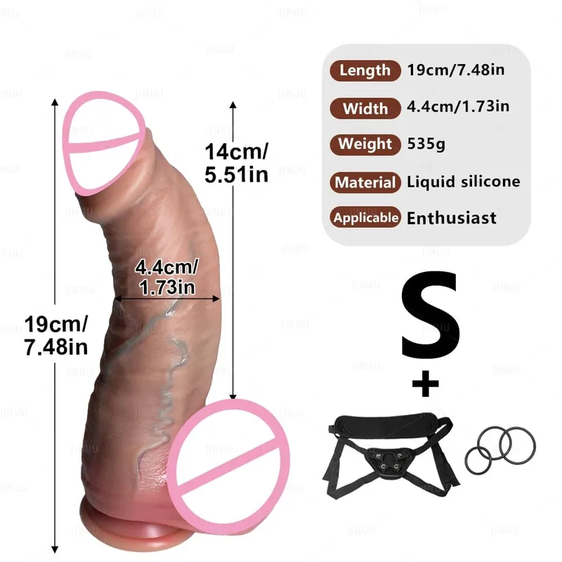 Realistico 3 Formati Fimosi Dildo Pene Realistico Molle Del Silicone Genitali Maschili Masturbazione Vaginale Ventosa Cazzo Donna Sesso Anale — image 12