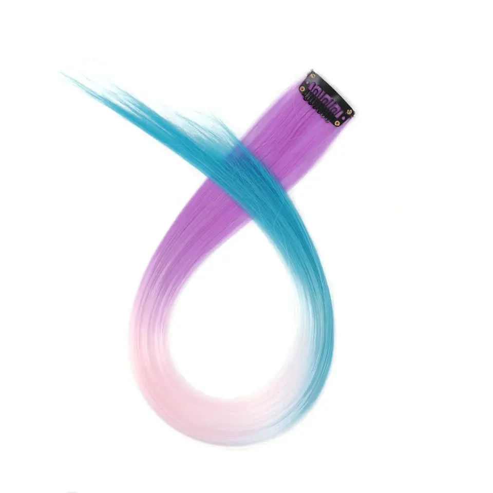 20 Inch Synthetic Multicolor Hair Extensions For Cosplay Party Y2K Style Hair Accessories Halloween Christmas — image 32