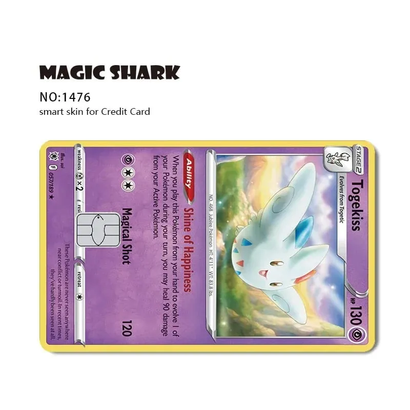 2026 New Charizard Blastoise Bulbasaur Eevee Metwo Sticker Film Skin Cover for Credit Debit Card — image 20