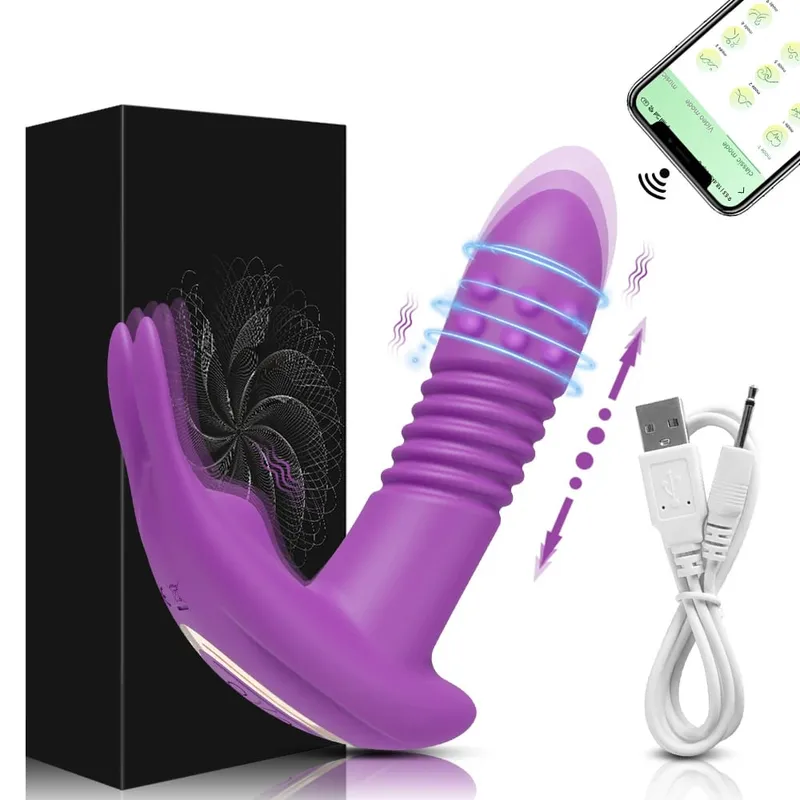 APP Thrusting Vibrator for Women Rotating Telescopic Dildo Bluetooth G Spot Clitoris Stimulator Sex Toy Female Masturbation — image 8