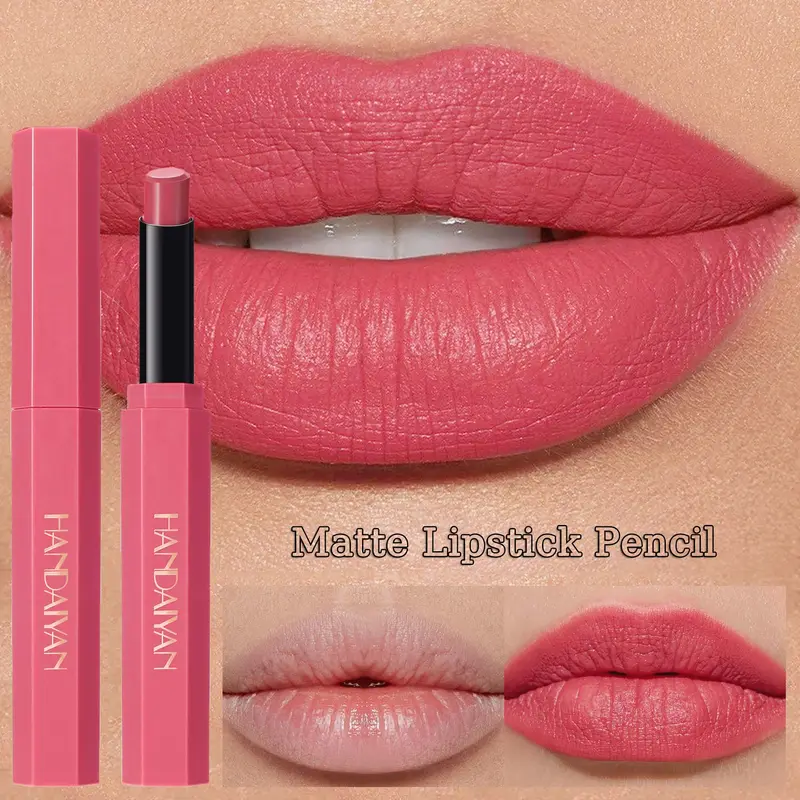 Red Matte Velvet Lipstick Waterproof Lasting Brown Lipstick Pencil Non Stick Cup Moisturize Lipstick Not Fading Sexy Lips Makeup — image 2