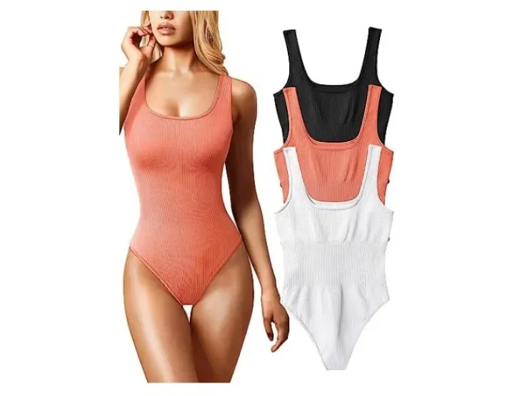 summer solid sexy bodycon women bodysuits female Knit slim casual bodysuit chic lady club short playsuits femme — image 17