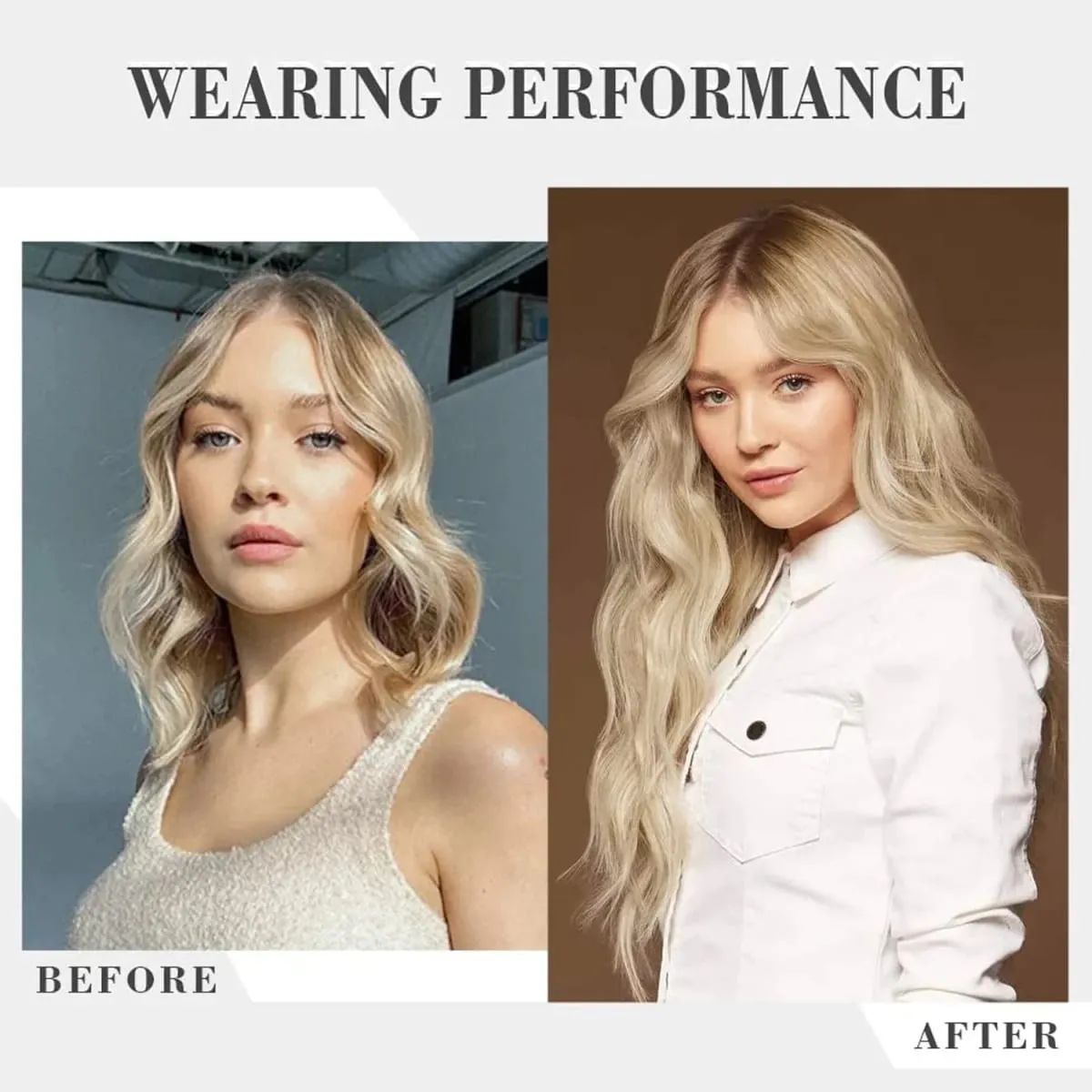 Clip In Hair Extensions 7PCS Full Head 22 Inch Long Curly Wavy Synthetic Hair Pieces Natural Wavy For Women Girls Hair — image 4