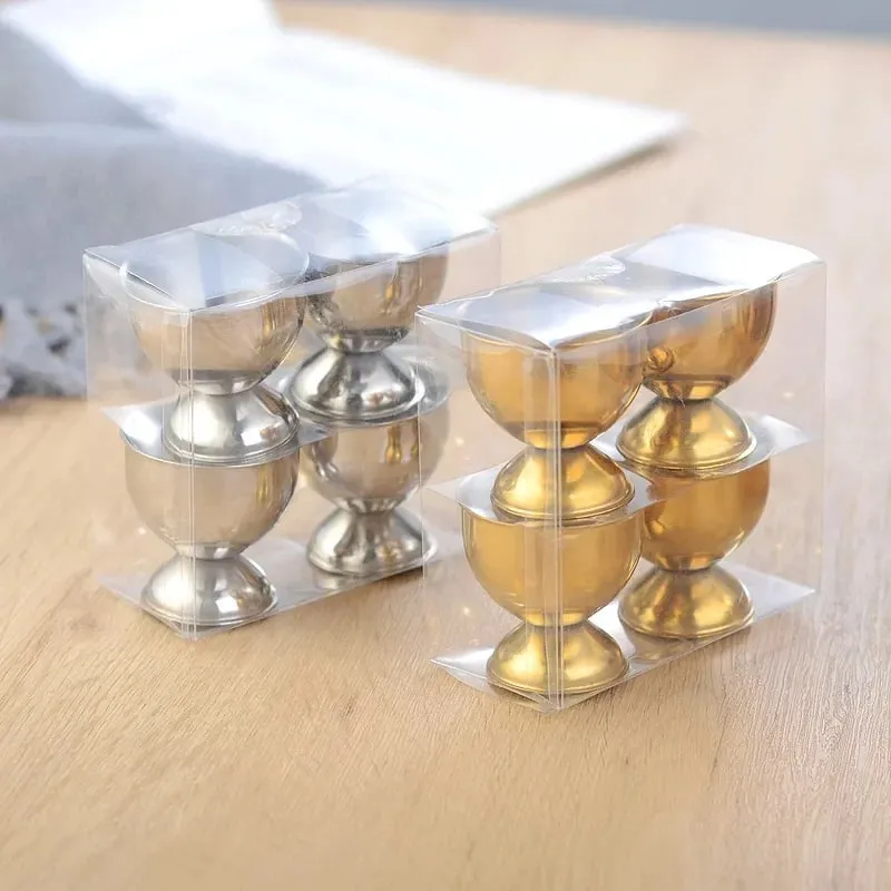 4pcs Stainless Steel Boiled Egg Cups Stand Rack Eggs Holder Kitchen Breakfast Cooking Tool Holder Cooking Tool Kitchen Gadgets — image 6