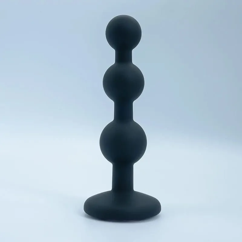 Black Silicone 3 Ball Anal Beads Sex Anal Plug Crystal Base Butt Plug Analplug But Plug Anal Trainer Toys Sex Toys For Woman — image 5