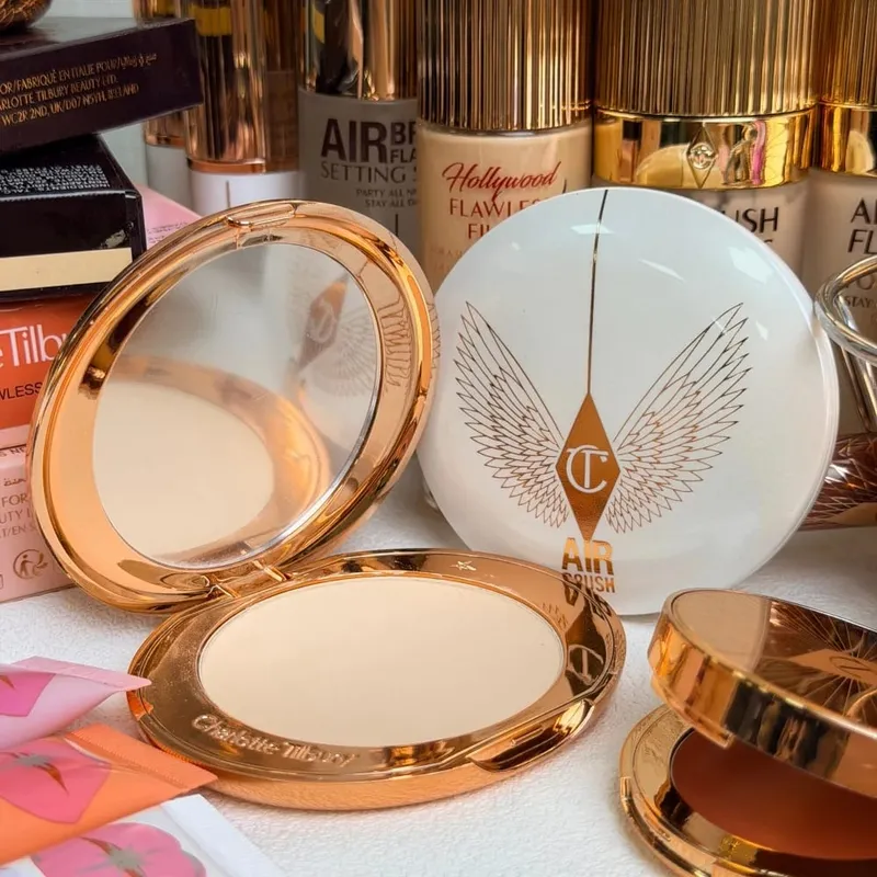Charlotte Tilbury Matte Setting Pressed Powder 4 Colors Liquid Foundation Hollywood flawless filter CT Makeup Bag Gift Cosmetics — image 4