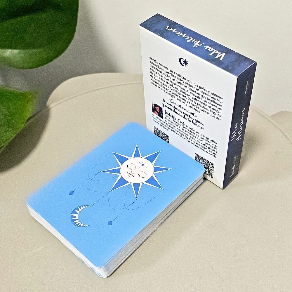 42 Pcs Vidas Anteriores Oracle Cards Spanish Edition Past Lives Deck for Karma Soul Healing 10.5*7.5cm Double-Sided Embossed — image 6