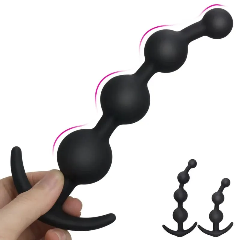Silicone Anal Beads Pull Dilator Butt Plug Vaginal G Spot Dildo Masturbator Prostate Massage Anus Stimulation Trainer Sex Toys
