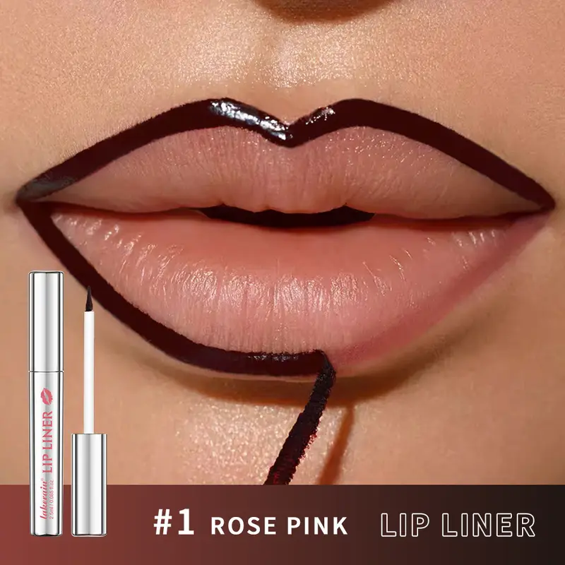 Lip Liner Pencil Peel Off Lip Stain Tattoo Long Wearing Matte Waterproof Smudge Proof Transfer Proof Lip Cosmetic For All Day — image 2