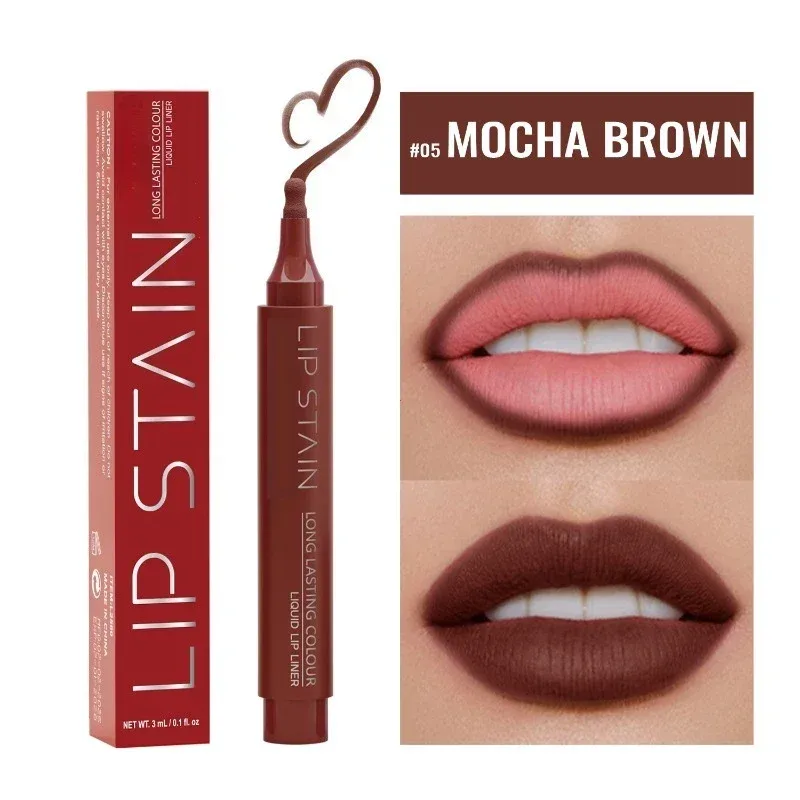 6 Colors Liquid Lip Liner Pencil Long Lasting Nude Lipstick Matte Lip Liner Stick Non-stick Cup Natural Lips Contour Pen Makeup — image 11