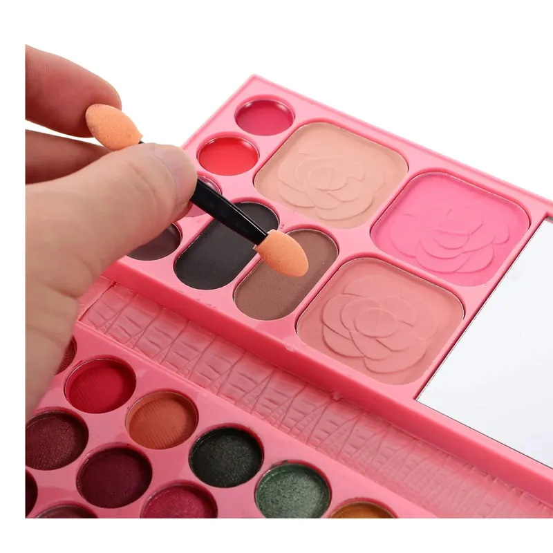 33 Colors Makeup Kit Eyeshadow Powder Blush Lipstick Pallets Long Lasting Girl Pan with Mirror Beginner Plate Cosmetics Makeup — image 4
