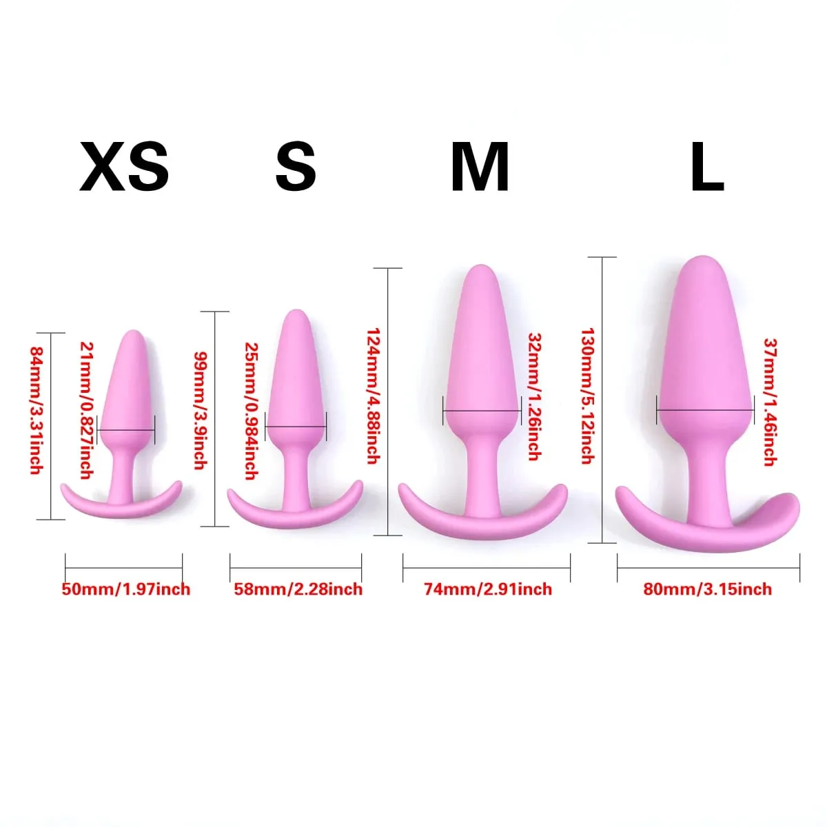 Quatre tailles différentes de bouchons en silicone, massage de la Prostate, dilatateurs anaux, masturbation pour adultes, santé sexuelle, jouet sexuel pour couples adultes — image 3