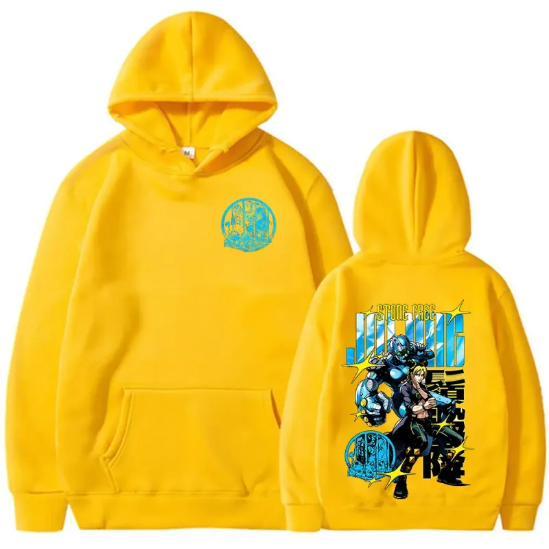 Anime Jojo Bizarre Adventure Stone Free Jolyne Cujoh Hoodies Men's Clothing Fashion Pullovers Long Sleeves Oversized Sweatshirts — image 10