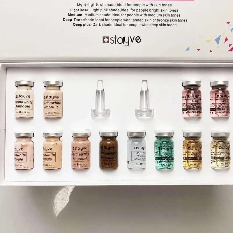 Salmon DNA/Peptide Korea Original Stayve 8ml Face BB Cream Glow Makeup Kit Hyaluronic Serum Ampoule Foundation Skin Care Beauty