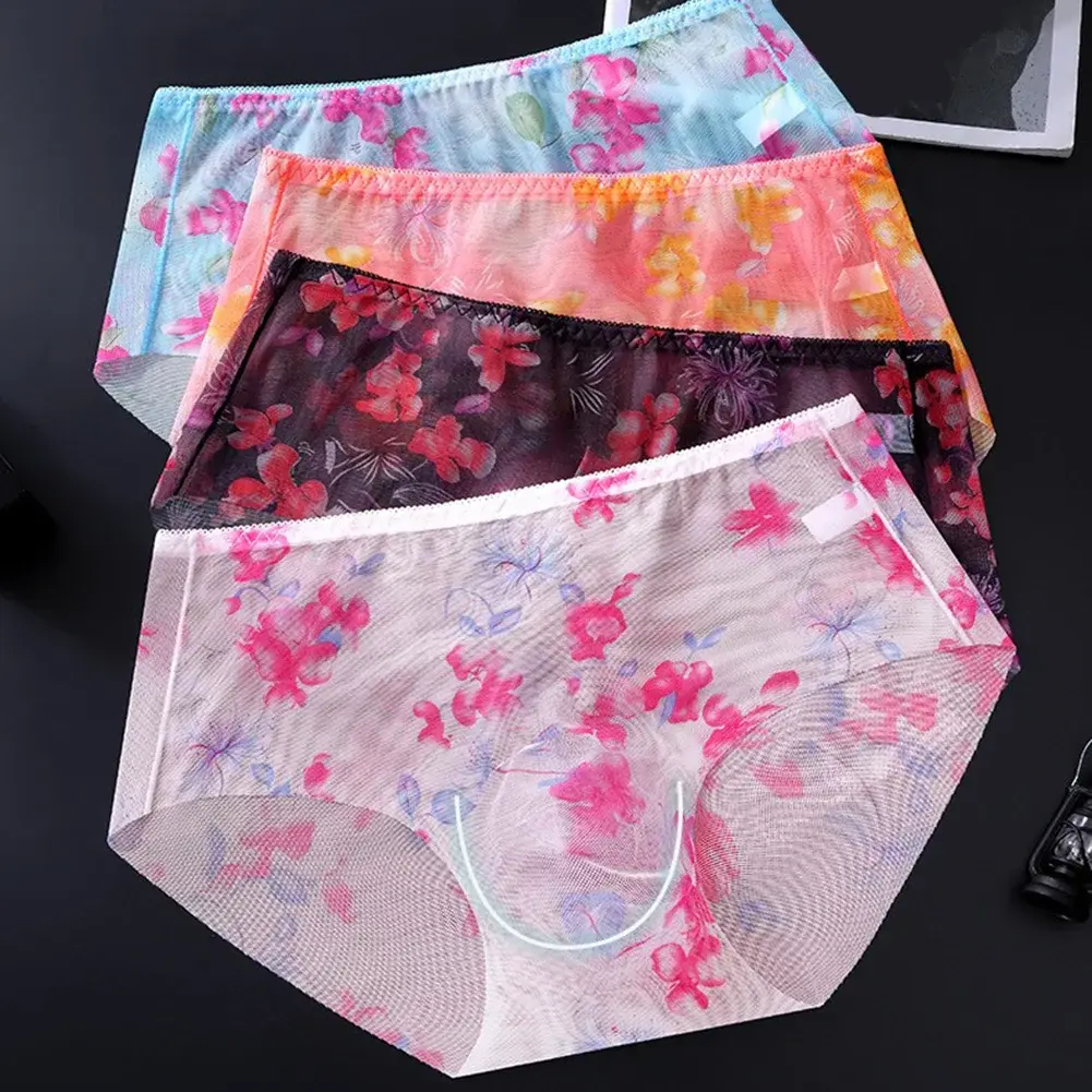 1pc Men's Thin Mesh Briefs Underwear 3D Bulge Pouch Underpants Print See Through Sissy Panties Elastic Breathable Briefs — image 11