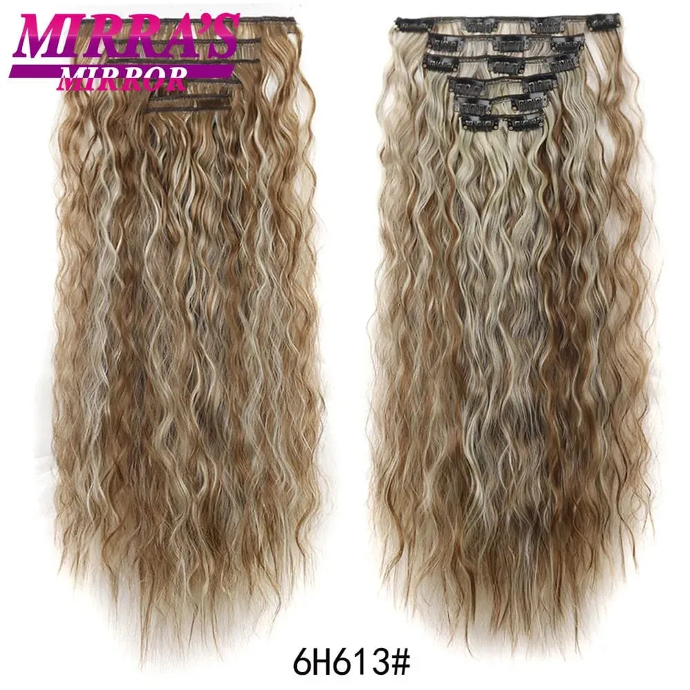 Clip In Hair Extensions 6PCS Thick Long Loose Waves Hair Extensions 20INCH Natural Soft Waves Wavy Hairpieces for Women — image 13