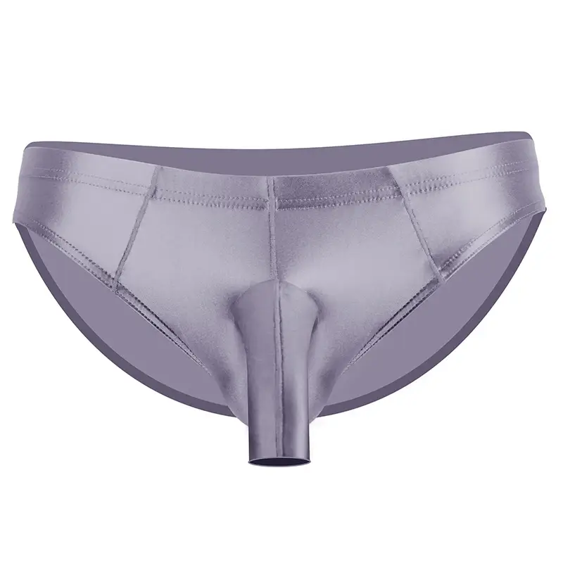 Men's glossy underwear open Pouch Panties Men Smooth Underwear Lingerie Hip Lifting High Elastic Bikini Briefs gay underwear — image 21