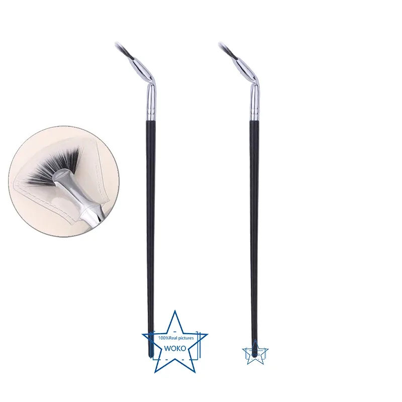 Brosse à cils en éventail, brosses à cils courbées, petite brosse en éventail, Mini brosse à cils professionnelle, outil de maquillage — image 8