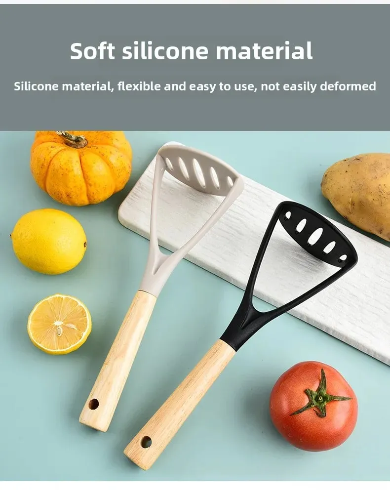 Cross-border kitchen tools Silicone potato press purer Garlic press Potato purer Resistant to high temperatures — image 8
