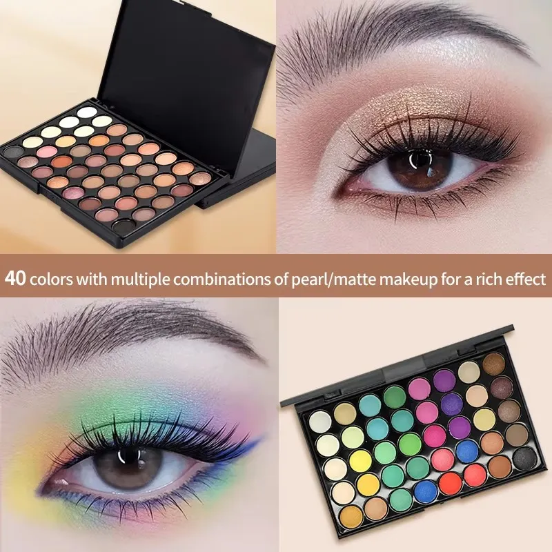 Glitter Matte Wasserdichte Palette Pulver Kosmetik Kit Augenbrauen Bleistift Eyeliner Stift Mascara Make-Up Pinsel Augen Kosmetik — image 5
