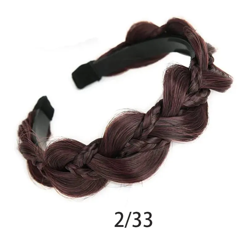 Twist Braid Headband Synthetic Fishbone Braid Wig Headband 1pc Non-Slip Twist Braid Hair Hoop Hair Accessories For Women Girls — image 9