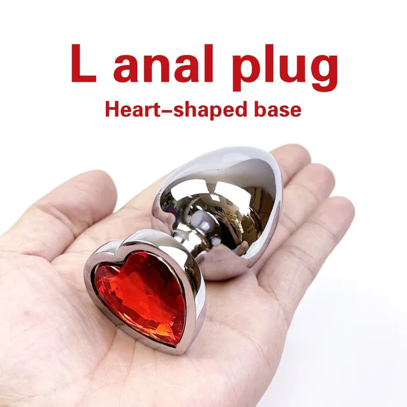Heart-shaped metal anal plug Beginner's anal plug Anal massage dilator Adult couples sex toy Masturbation stimulation tool — image 10