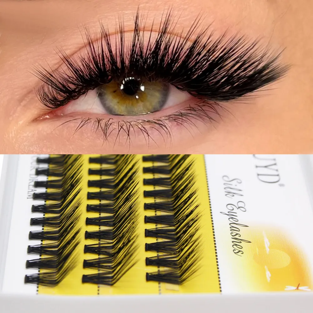 M Curl Mink False Eyelash 60 Clusters L Curl Lashtray for Makeup 30D Eyelashes Extensions Individual Handmade Eye Lashes — image 1