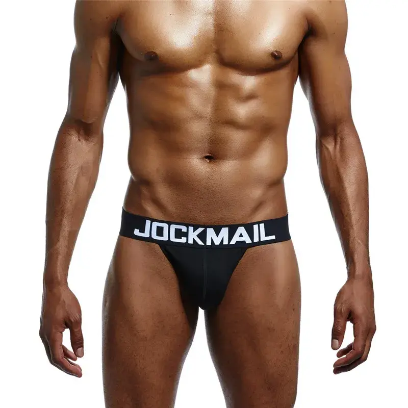 6PCS/Lot Fashion Breathable Cotton Mens Jockstrap Underpants G String Thongs Men Underwear Lingeries for Gay Calzoncillo Hombre — image 2