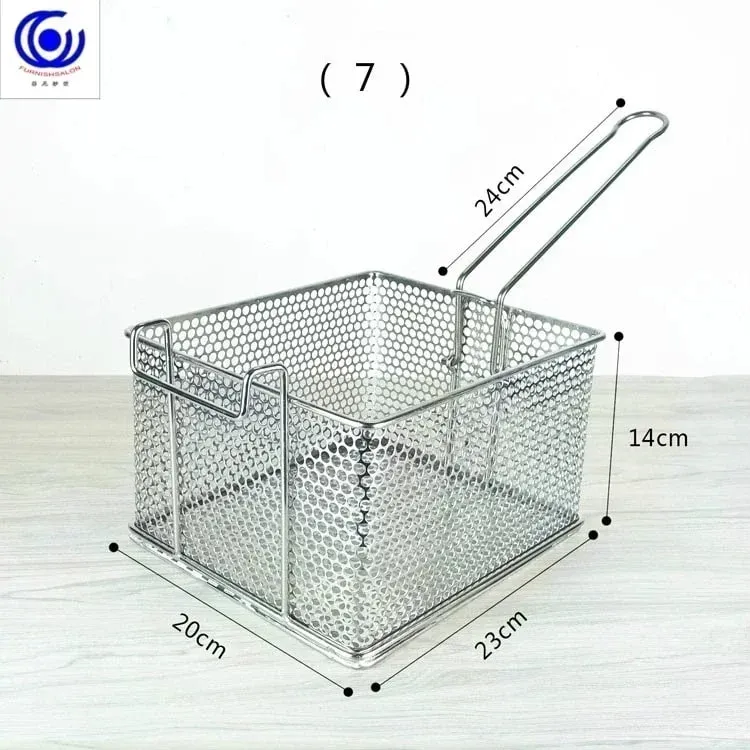 Stainless Steel Fryer Screen French Fries Frame Square Filter Net Encrypt Colander Shaped Frying Basket Fryers Meshed — image 16