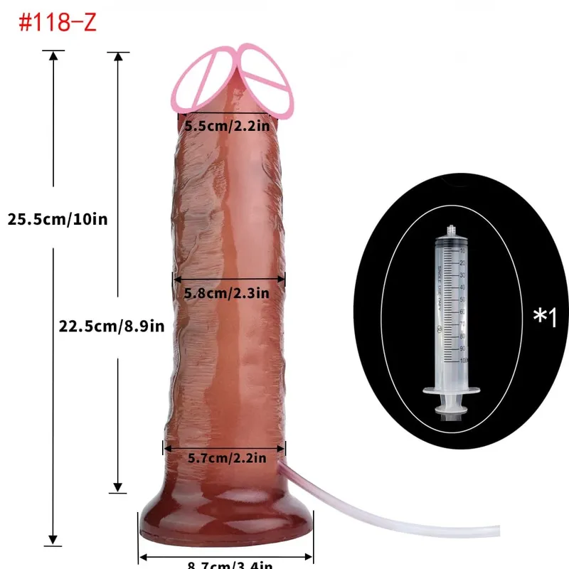 Lifelike Squirting Penis Silicone Ejaculation Large Realistic Dildo With Sucker Skin Touch Anal Sex Toys For Women — image 18