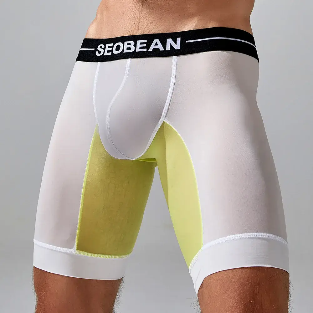 Spring new men's underwear trendy color matching long men's boxer underwear 240201 — image 15