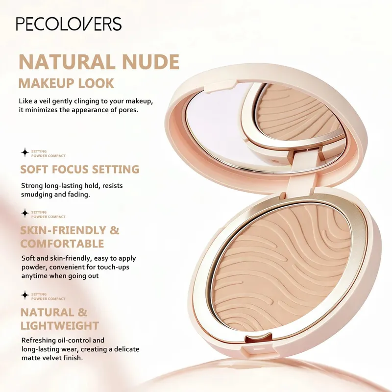3pcs/Set Foundation Loose Powder Triangle Makeup Kit Full Coverage Liquid Foundation Waterproof Long-Lasting Base Makeup
