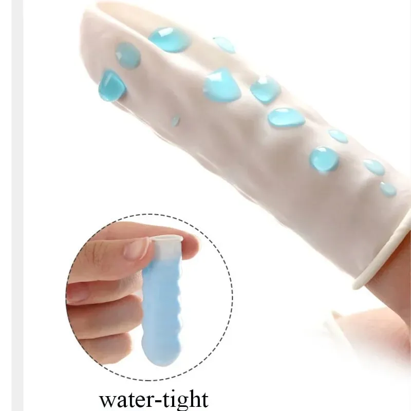 100PCS Disposable Finger Sleeves Clitoris Stimulate Penis Sleeve G Point Massage Reusable Condom Sex Toys For Woman Men Gay — image 5