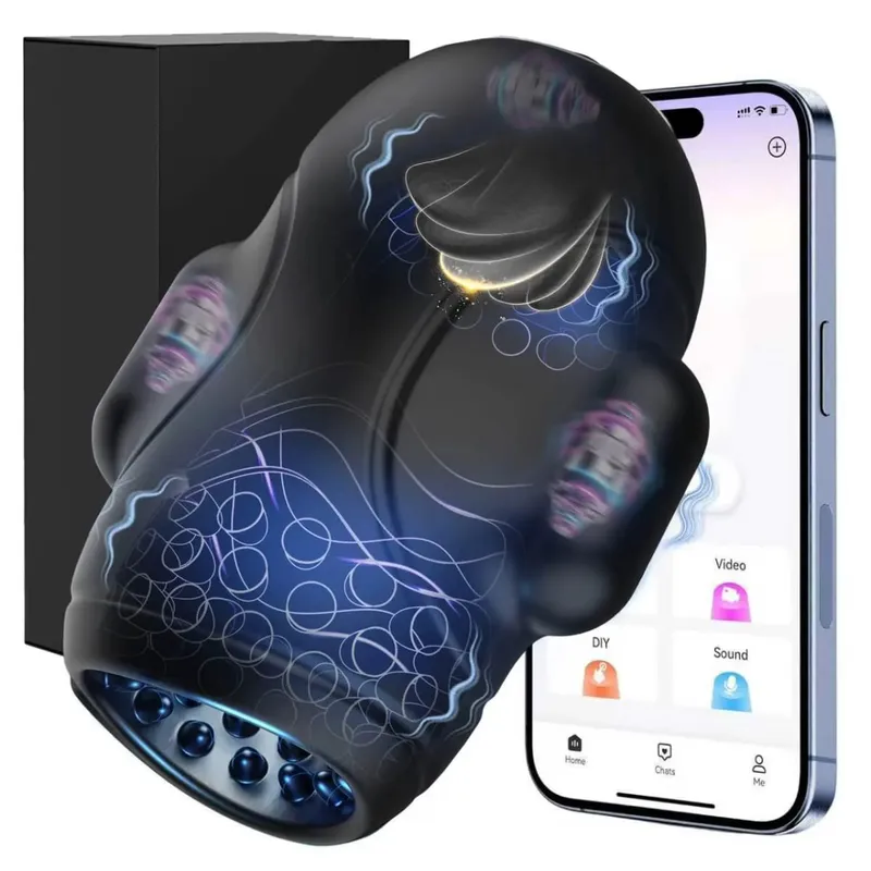 Male Masturbator Pennis Vibrator 10 Vibrating 3 Motors Stroker with App Control 360° Wrapping Sex Toy for Training for Men — image 9