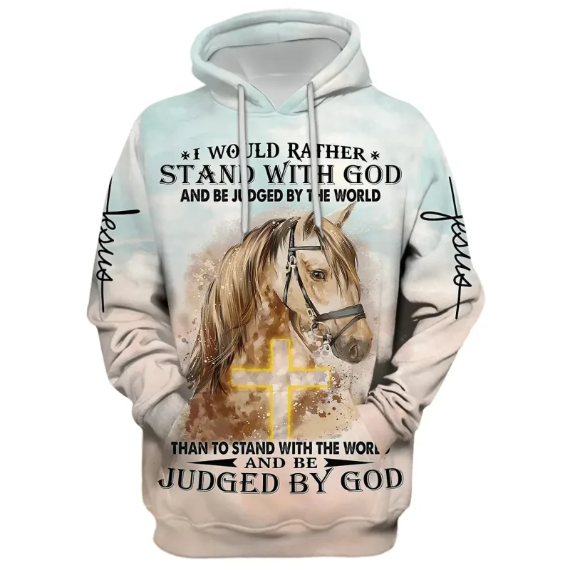 2025 primavera e outono deus jesus gráfico pullovers animal leão 3d impresso com capuz hoodies esportes casual diário unisex camisolas — image 10