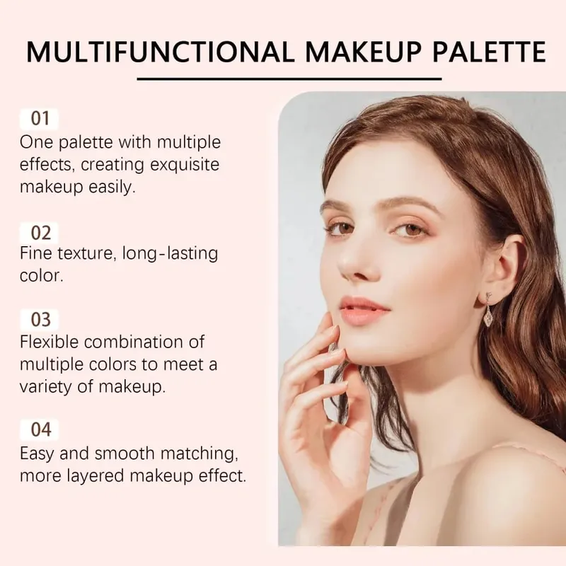 7 Colors Multi Function Makeup Palette Integrated Matte Shimmer Eye Shadow Blusher Highlight Contour Professional Palette Gifts — image 6