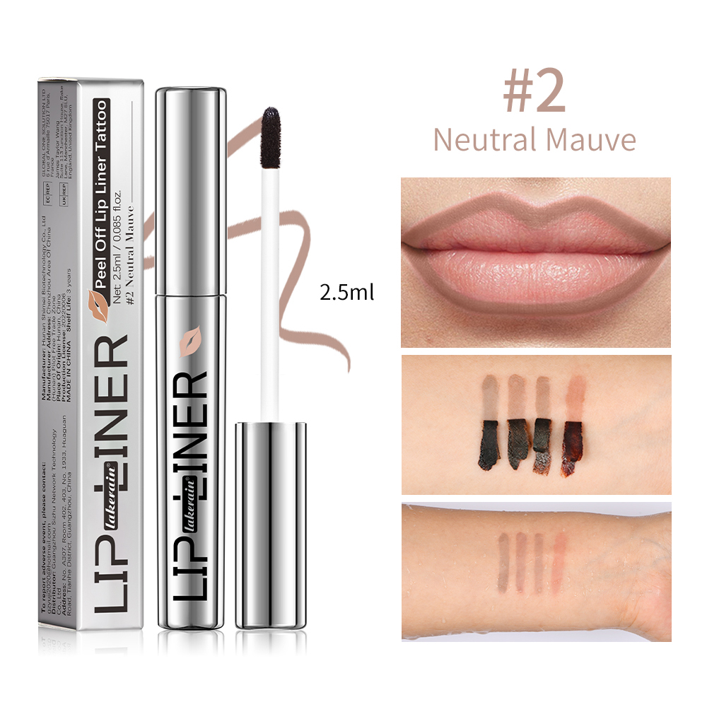 Lipliner Peel Off Lip Liner Stain Peel Off Lip Liner Tattoo Waterproof Matte Long-Lasting Brown Nude Lip Color Cosmetics Makeup — image 9