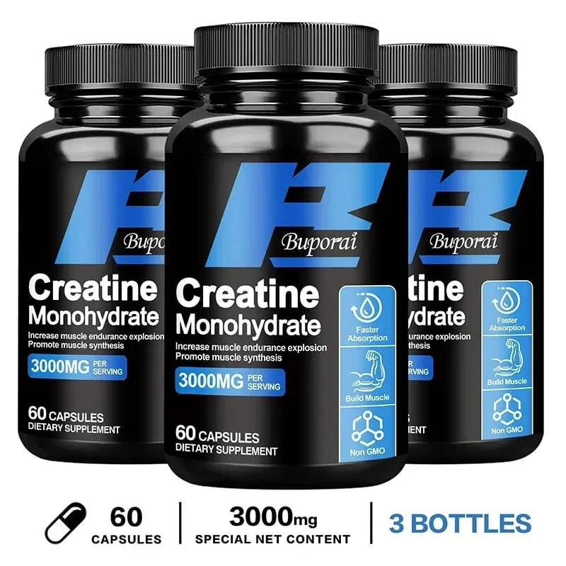 Creatine Monohydrate - Supports Muscle Energy and Cognitive Function Increases Lean Muscle Mass - Gluten FreeSupplements
