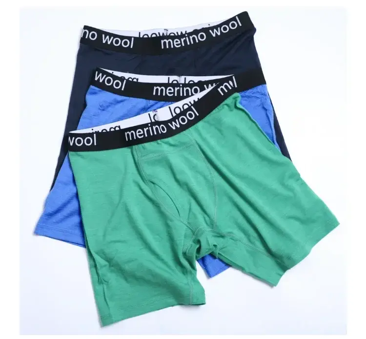 Mens Merino Wool Boxer Brief Merino Wool Boxer Briefs Underwear Light Soft Moisture Wicking Breathable Sports Underpants — image 3