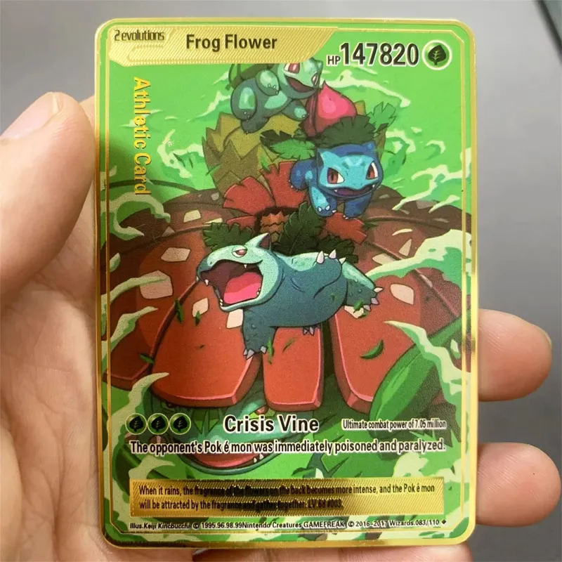 ภาษาอังกฤษโลหะการ์ด Pokemon DIY Arceus Mewtwo Charizard Pikachu เหล็กเงา Pokémon GX Vmax EX เกมคอลเลกชันเด็กการ์ดของเล่นของขวัญ — image 5