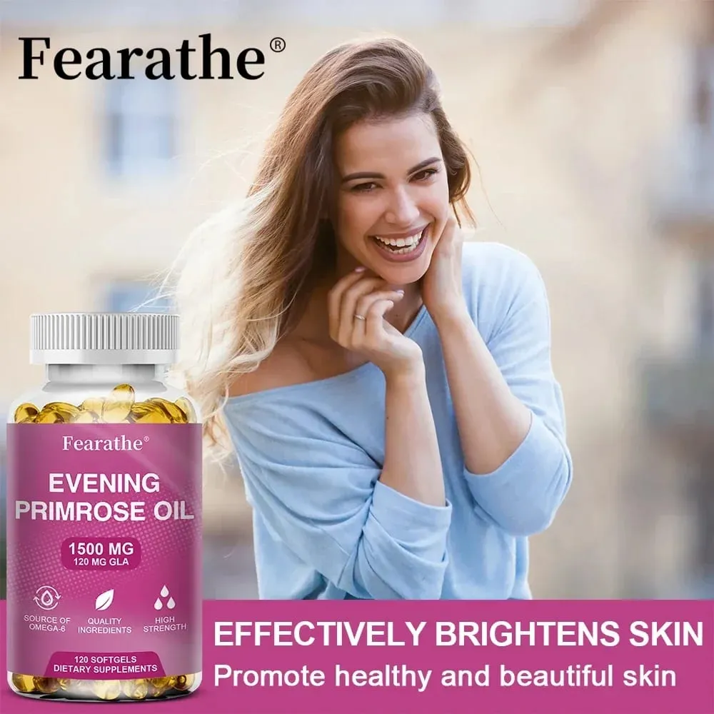 Natural Evening Primrose Oil Capsules Antioxidant Bone Strengthening Immunity Suitable for Women To Improve Endocrine Health — image 4
