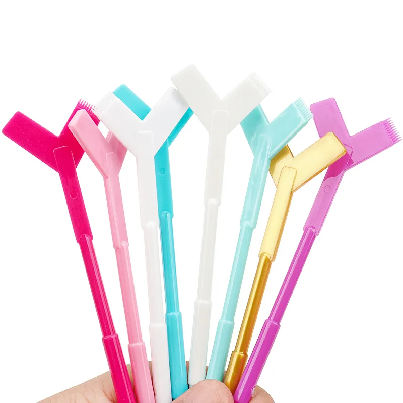 10Pcs Reusable Plastic Eyelash Perming Stick Tool Eyelash Extension Y Shape Comb Lash Lifting Curler Applicator Make Up Brushes