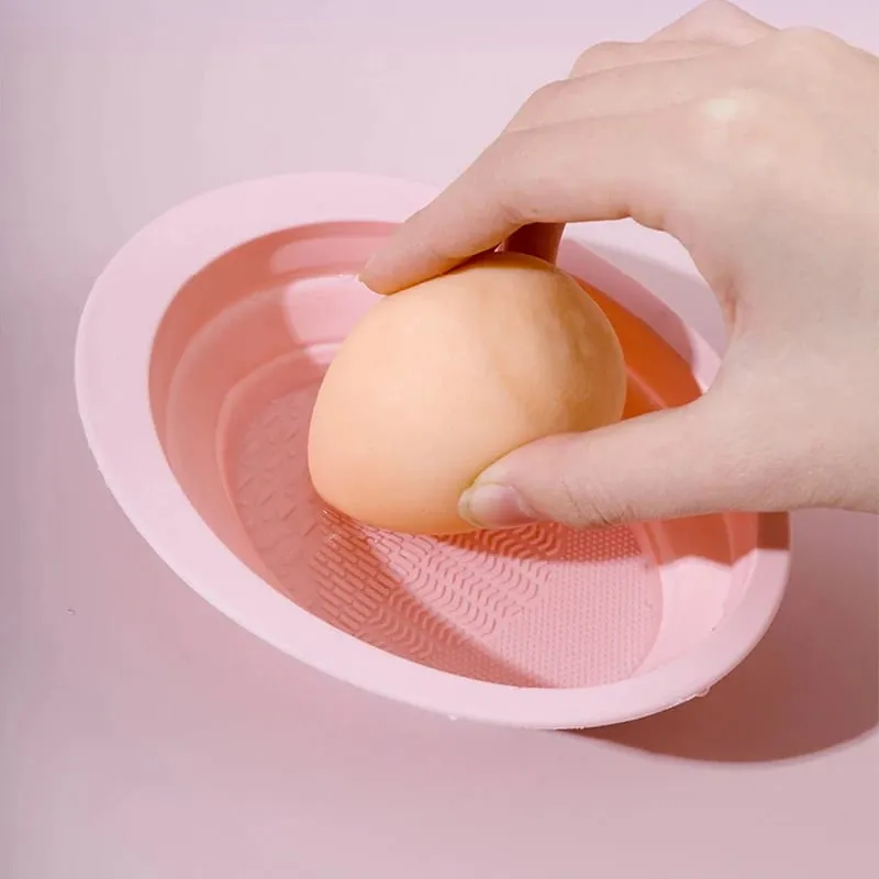 Soft Silicone Makeup Brush Cleaner Folding Powder Puff Cleaning Bowl Eyeshadow Brushes Wash Clean Mat Beauty Tools Scrubber Box — image 5