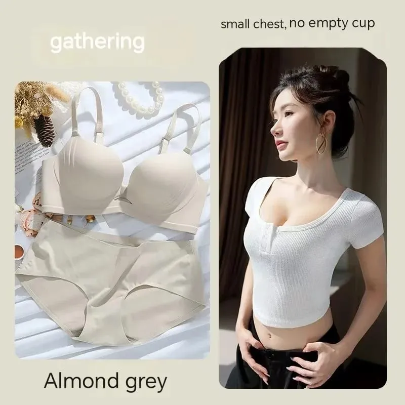 Sexy Seamless Push Up Lingerie For Women Small Breast Gathering Show Big Collect Auxiliary Breast Comfortable and Breathable Bra — image 11