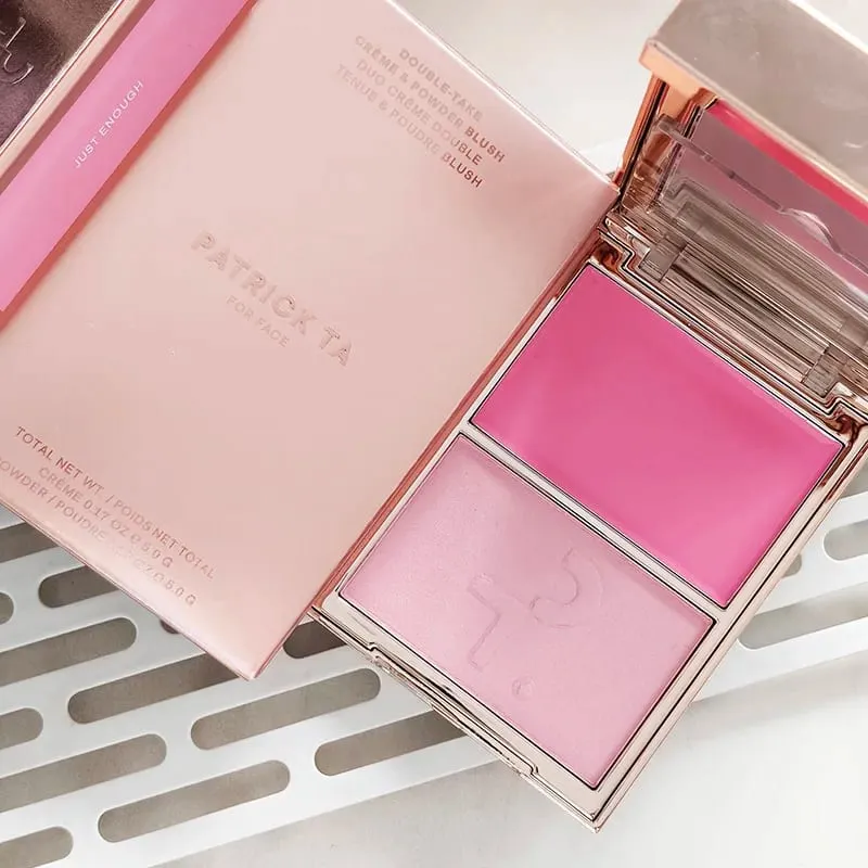 Patrick 2 in 1 Cream & Powder Blush Palette Dual Cheek Blush Duo Lasting Natural Brightening TA Makeup Cosmetics She's That Girl — image 16